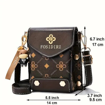 Small Crossbody Phone Bag Travel Crossbody Cellphone Wallet Bag Shoulder Bag Coffee